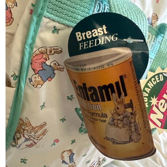 NWT Beatrix Potter Peter Rabbit Baby Bottle Diaper Bag Tote - Picture 13 of 16